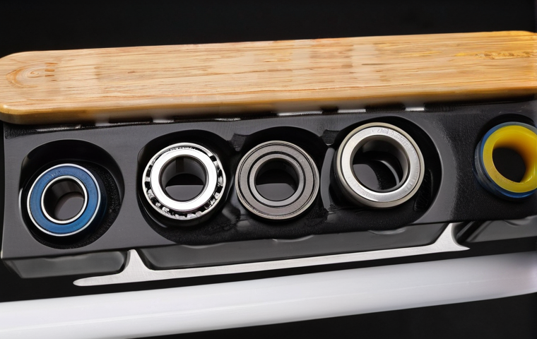 스케이트 하드웨어 관리법 - **Prompt 1: The Precision of Skateboard Trucks**
    "A highly detailed, close-up studio shot of a s...