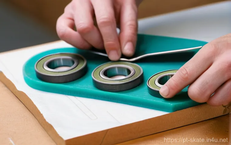 스케이트 도구 박스 준비 - **Prompt 1: The Trusty T-Tool Adjustment**
    "A young adult skateboarder, wearing casual skate att...