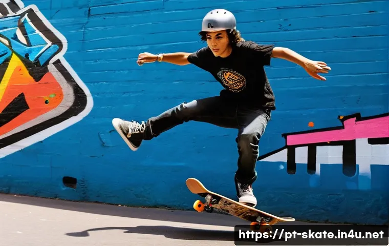 스케이트로 이동하기 - **Prompt for Street Skate:**
    A vibrant, dynamic shot of a young person (late teens to early twen...