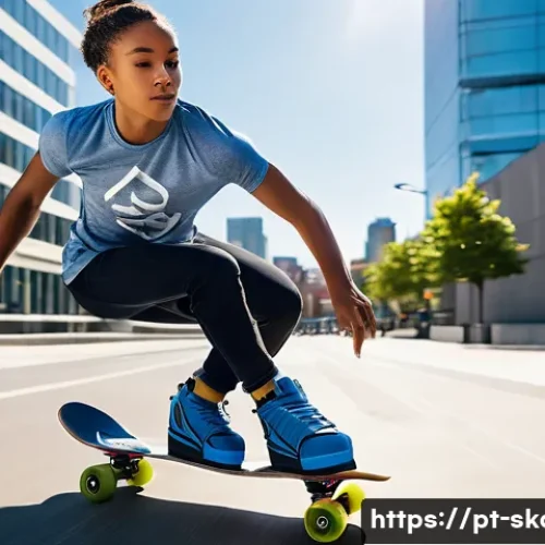 스케이트 프레임 종류 - A highly skilled inline skater, dressed in modern, modest athletic wear (including well-fitting athl...